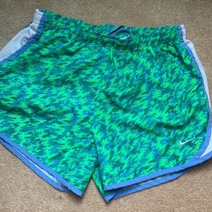 small blue/green nike shorts